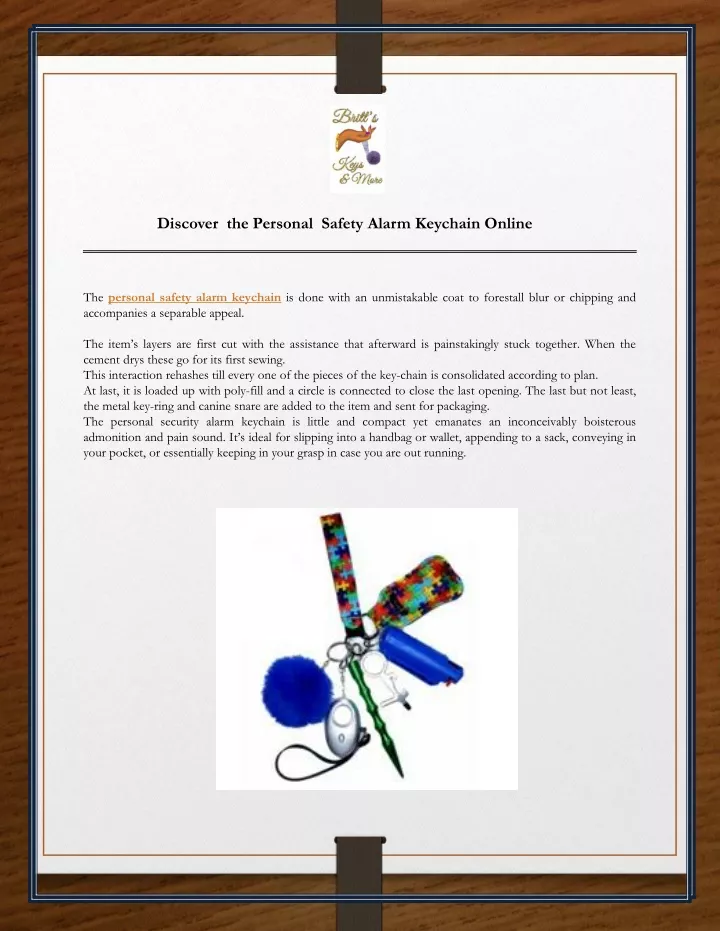 discover the personal safety alarm keychain online