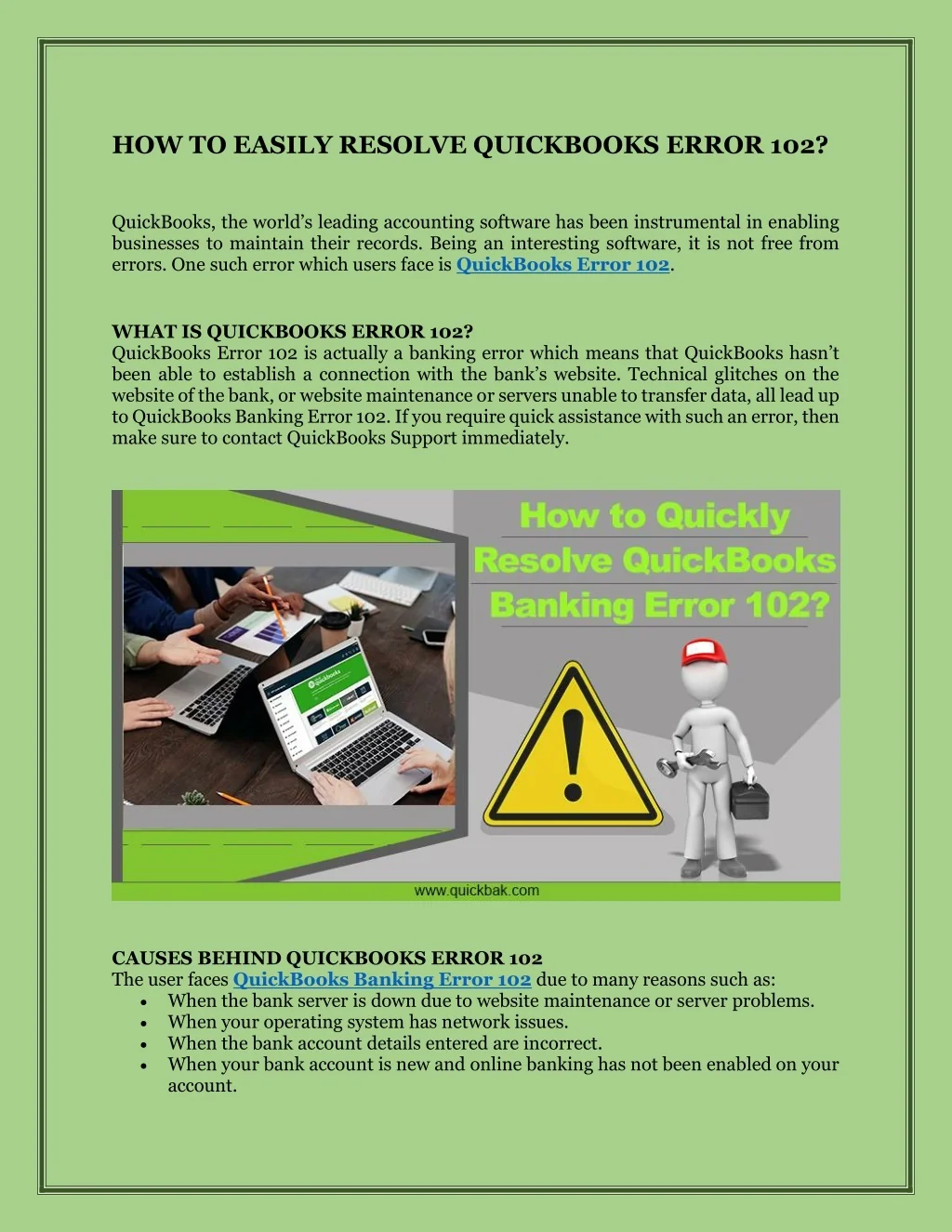 PPT - HOW TO EASILY RESOLVE QUICKBOOKS ERROR 102 PowerPoint ...