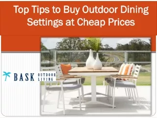 Top Tips to Buy Outdoor Dining Settings at Cheap Prices