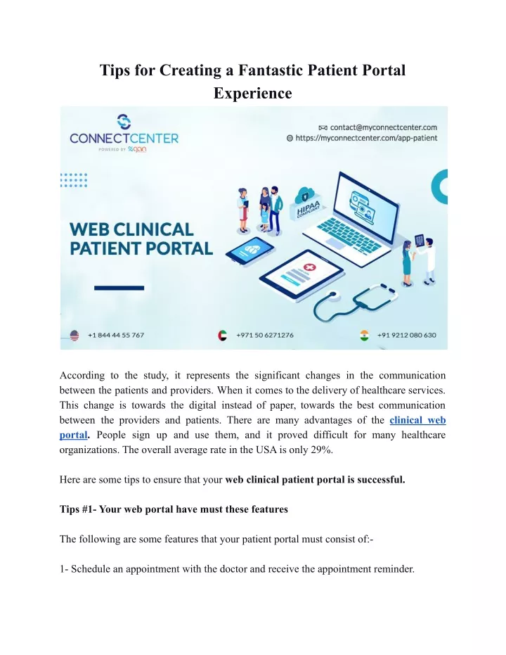 tips for creating a fantastic patient portal