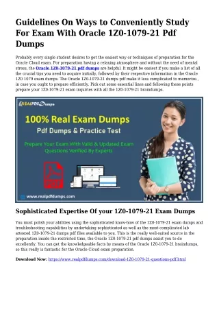 1Z0-1079-21 PDF Dumps To Take care of Preparation Challenges
