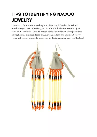 Tips To Identify Navajo Jewelery