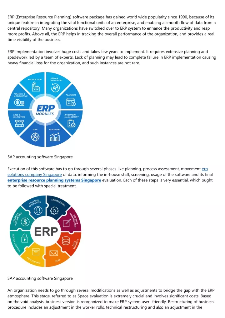 erp enterprise resource planning software package