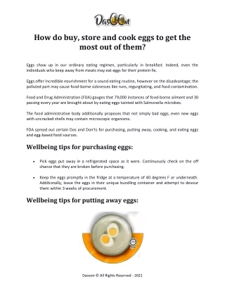 How do buy, store and cook eggs to get the most out of them
