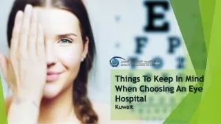 Things To Keep In Mind When Choosing An Eye Hospital