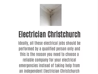 electrician christchurch ideally all these