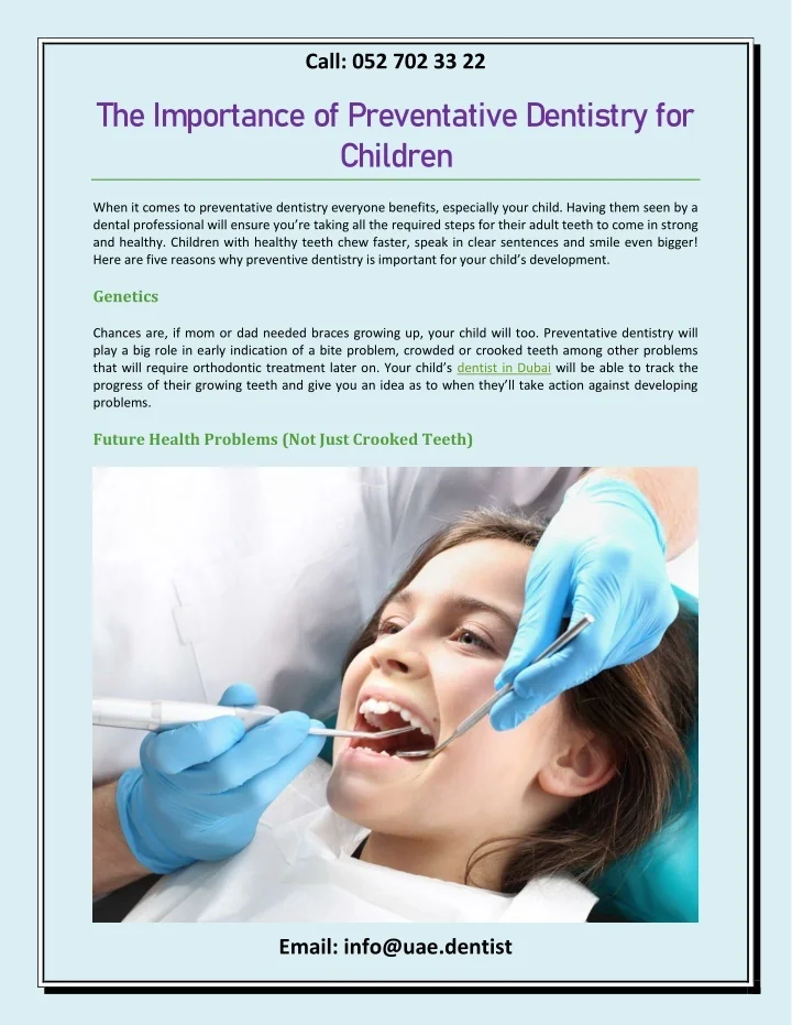 PPT - The Importance of Preventative Dentistry for Children PowerPoint ...