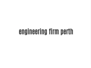 engineering firm perth