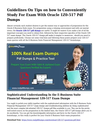 1Z0-517 Pdf Dumps The Sensible Planning Supply
