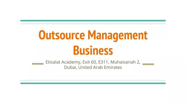 outsource management business