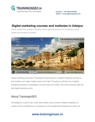 contact 91 9979767991 email contact@traininginseo