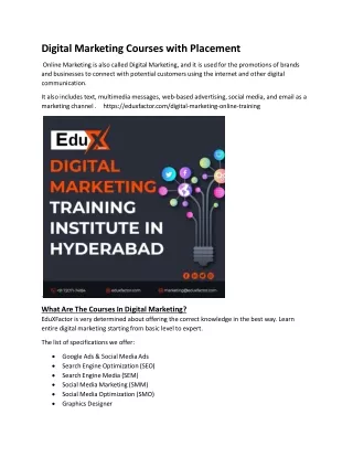 Digital Marketing Courses with Placement 1