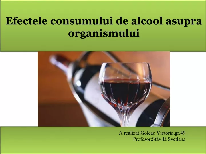 efectele consumului de alcool asupra organismului