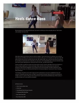 Canberra Heels Dance Class