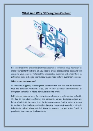 what and why of evergreen content
