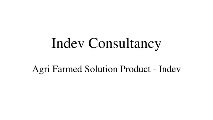 indev consultancy