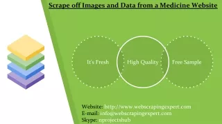 scrape off images and data from a medicine website