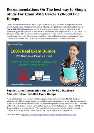 Sustainable 1Z0-888 Dumps Pdf For Remarkable End result