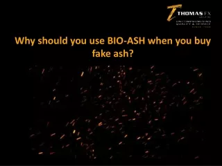 Why should you use BIO-ASH when you buy fake ash?
