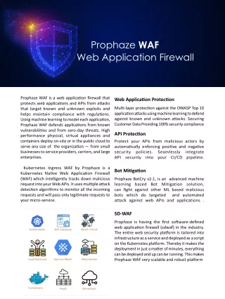 Prophaze WAF | Free Web Application Firewall