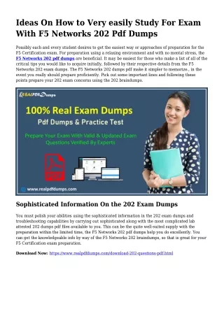 Sustainable 202 Dumps Pdf For Incredible Final result