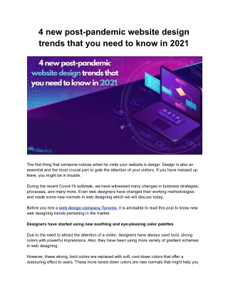 4 new post-pandemic website design trends that you need to know in 2021