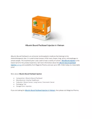 albumin bound paclitaxel is an anticancer
