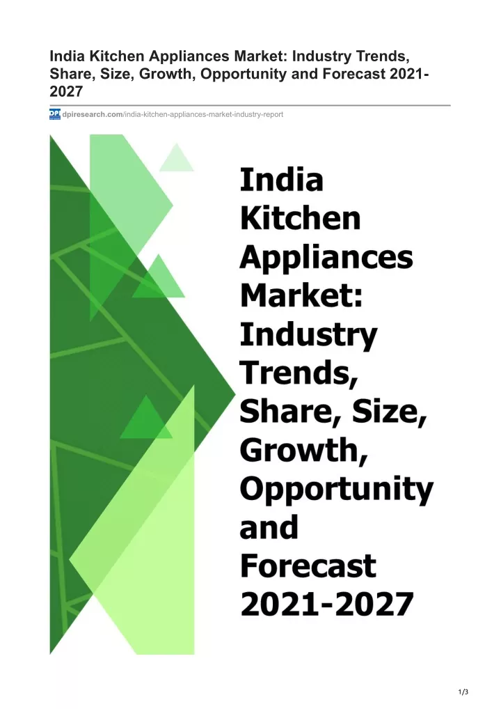 india kitchen appliances market industry trends