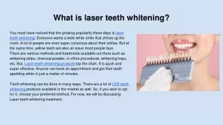 what is laser teeth whitening