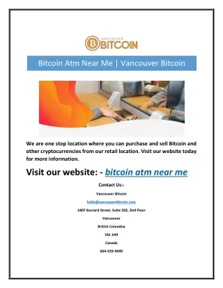 bitcoin atm near me vancouver bitcoin