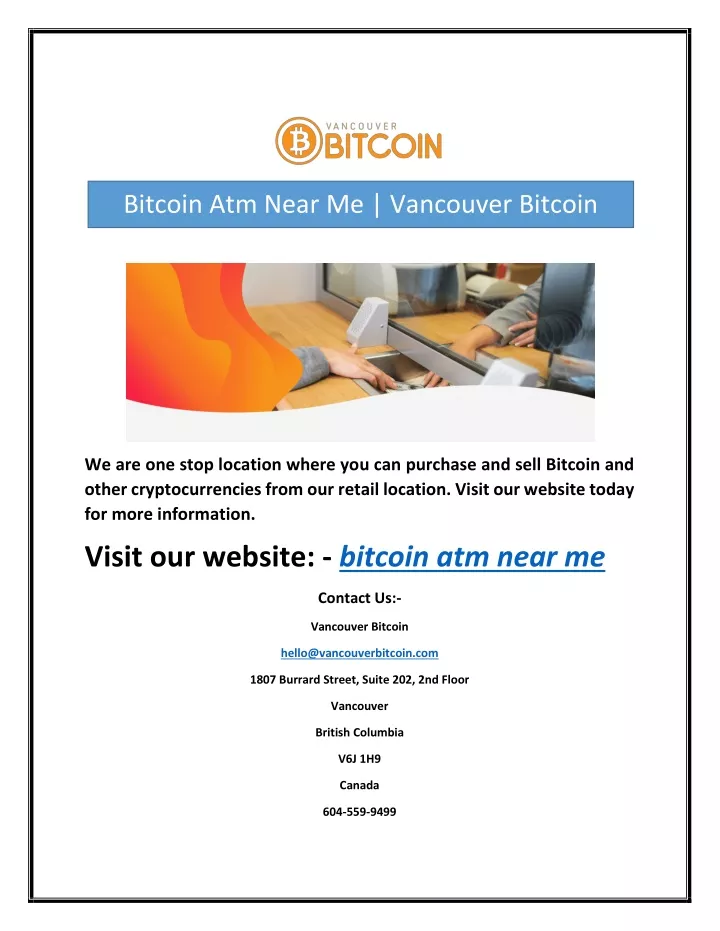 bitcoin atm near me vancouver bitcoin