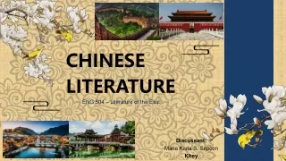 chinese literature eng 504 literature of the east