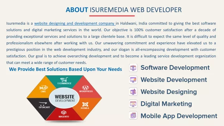 about isuremedia web developer