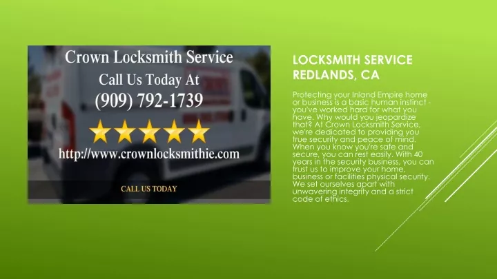 locksmith service redlands ca