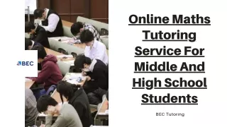 Online Maths Tutoring Service For Middle And High School Students