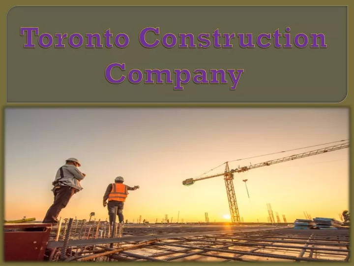 toronto construction company