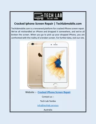 Cracked Iphone Screen Repair | Techlabmobile.com