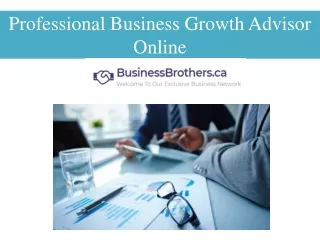Professional Business Growth Advisor Online