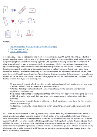 Scientific Radiology Safety