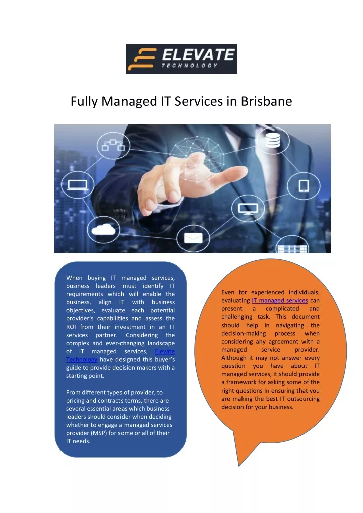 fully managed it services in brisbane