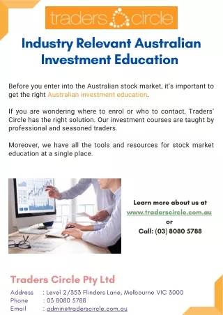 Industry Relevant Australian Investment Education