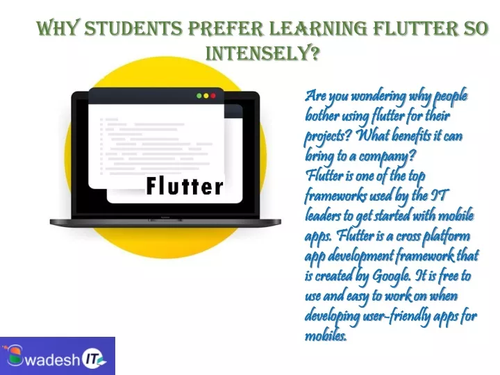 why students prefer learning flutter so intensely