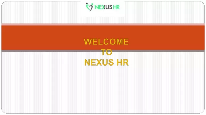 welcome to nexus hr