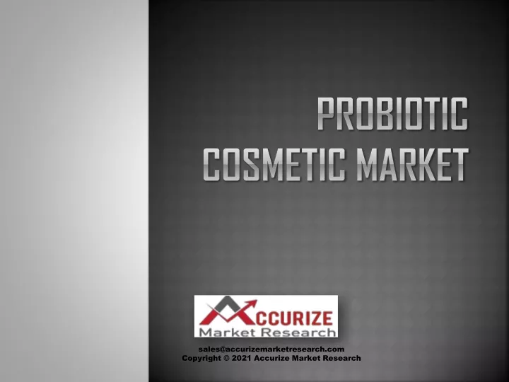 probiotic cosmetic market