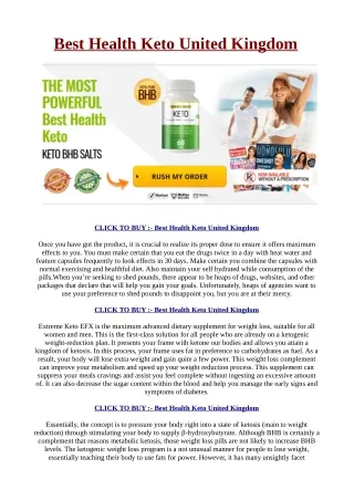 Best Health Keto United Kingdom