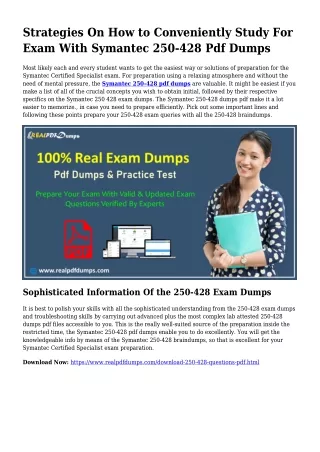 Sustainable 250-428 Dumps Pdf For Amazing Result