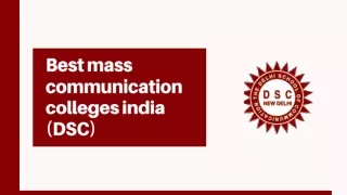 best mass communication colleges india dsc