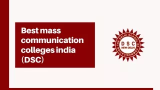best mass communication colleges india dsc