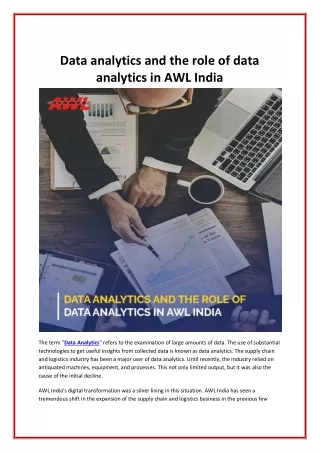 Data analytics and the role of data analytics in AWL India