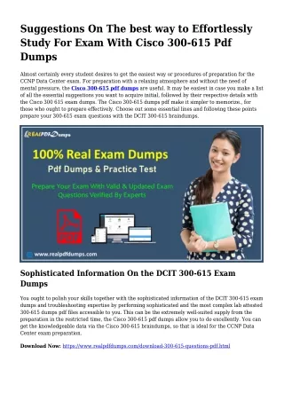 Sustainable 300-615 Dumps Pdf For Awesome Final result